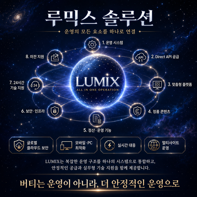 루믹스 솔루션 유지보수와 기술지원 이미지