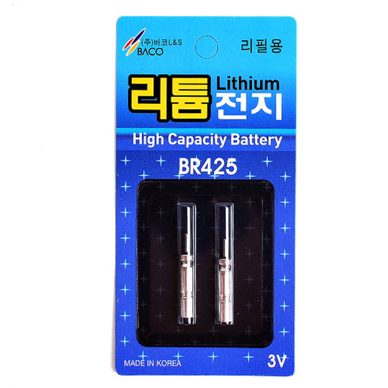 바코 리튬전지 BR311 BR425 BR435 전자찌밧데리 바코 BR전지 3mm 4mm