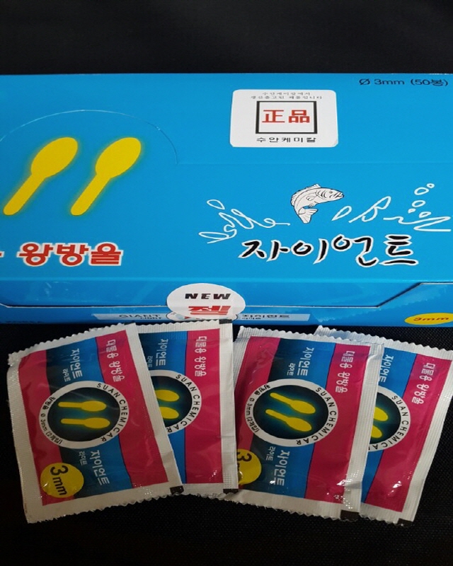 수안케미칼 자이언트케미밤낚시케미 왕방울 3mm 1박스