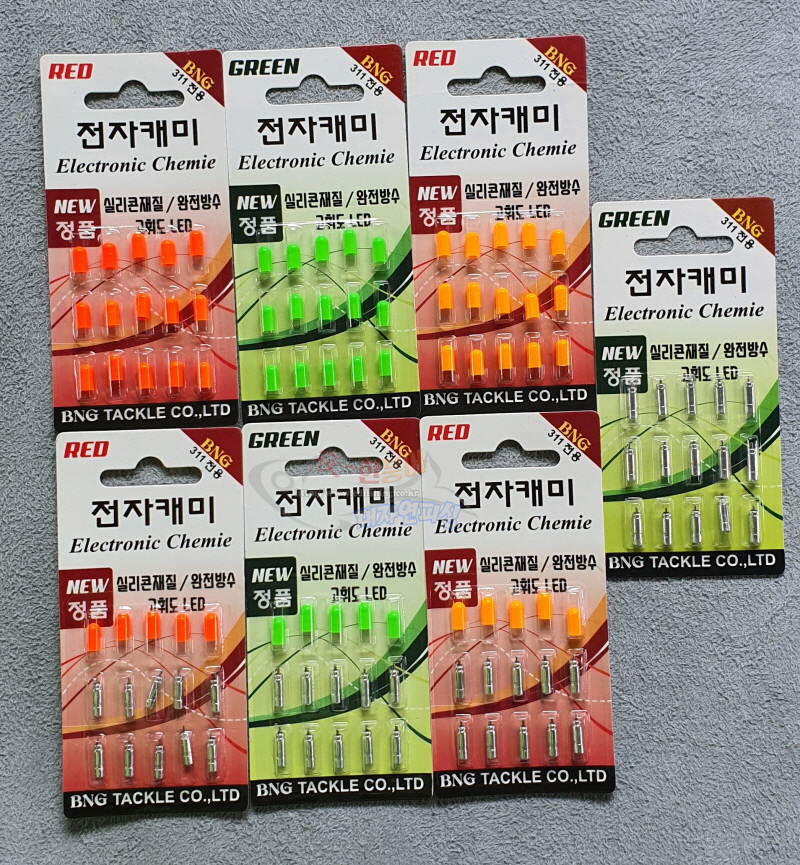 BNG 전자캐미 풍월주 케미헤드 15개입 311 밧데리 10개 + 캐미헤드 5개 실속형 덕용
