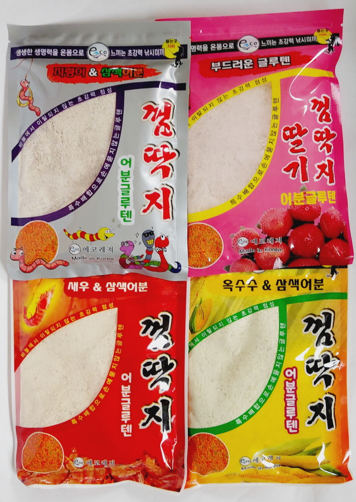 에코레져 껌딱지 어분글루텐  딸기껌딱지 지렁이 옥수수어분글루텐