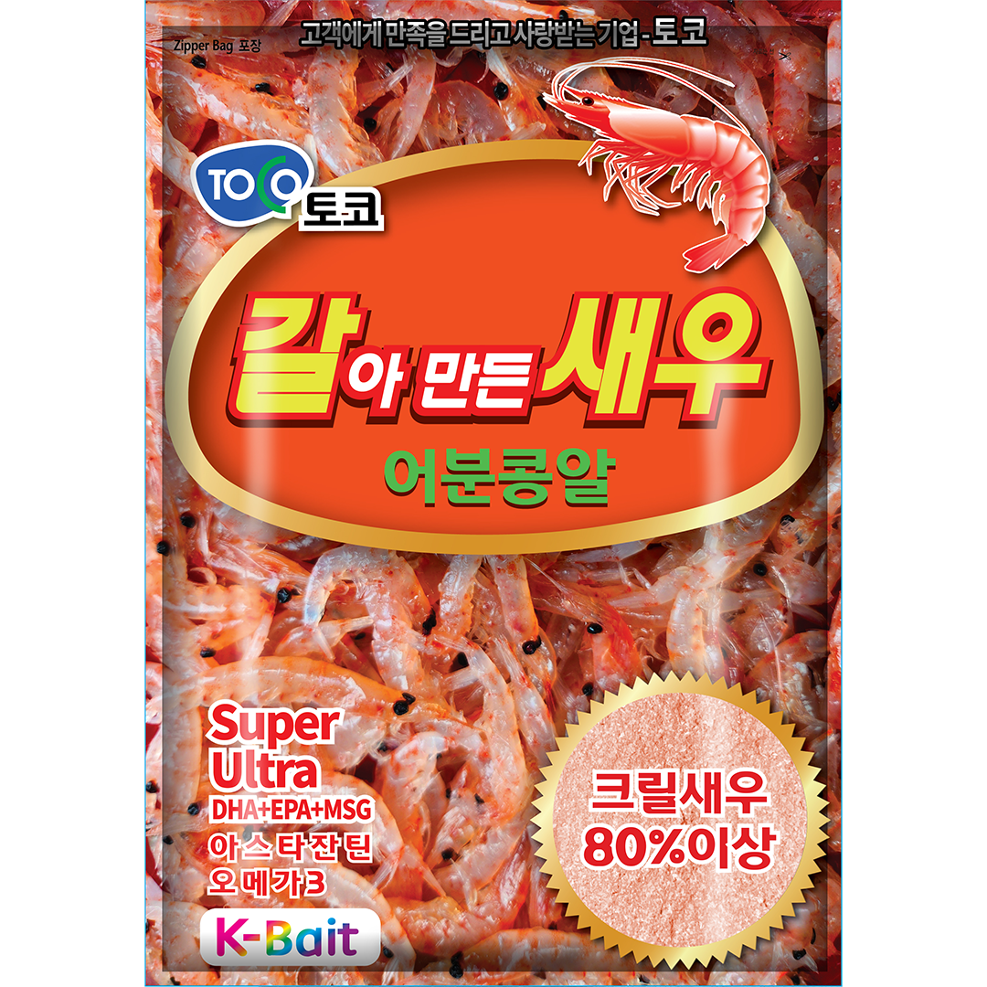 토코 갈아만든새우 갈새우 어분콩알 토코떡밥 민물낚시